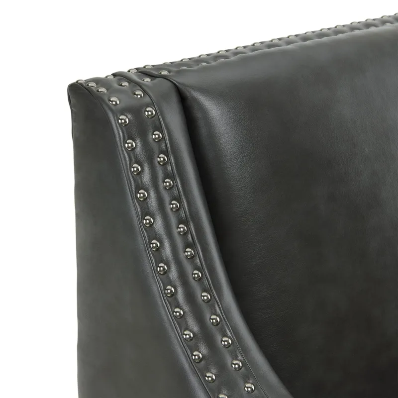 Augusta 16038 Chair W/Wood Leg Distressed In Phoenix Magnetite (ISTA 3 Packaging)