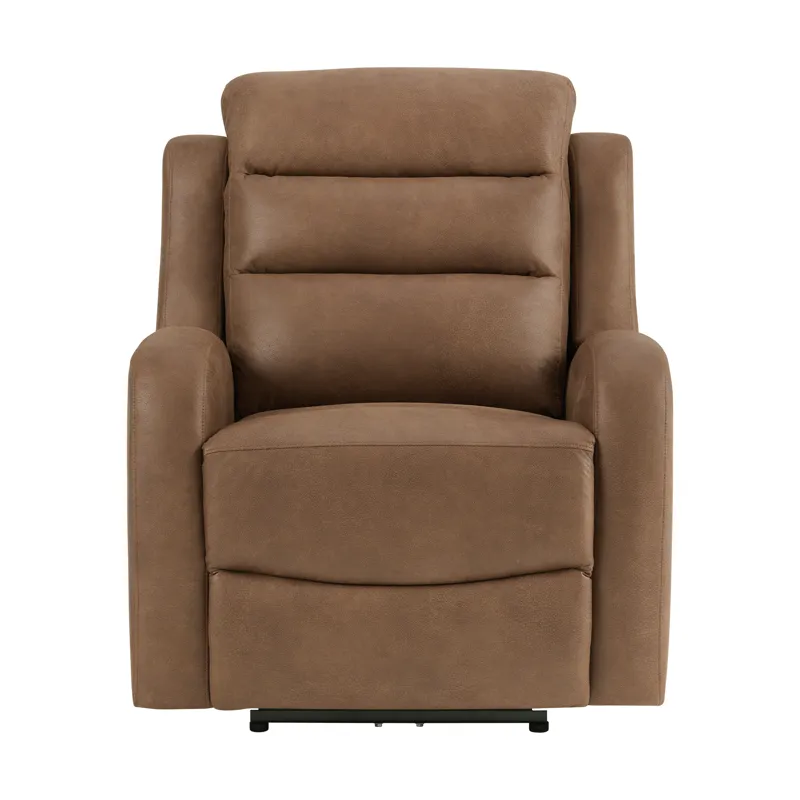 Avanti Power Recliner with Power Motion Head Recliner in Whiskers PU Brown