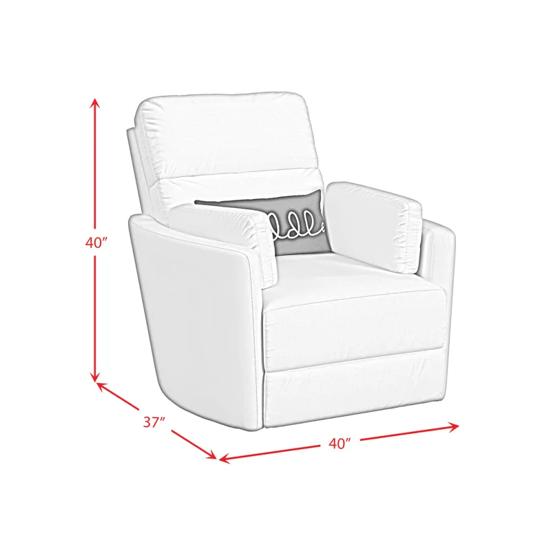Avila Swivel Power Glider Recliner in Culp Peyton Pearl