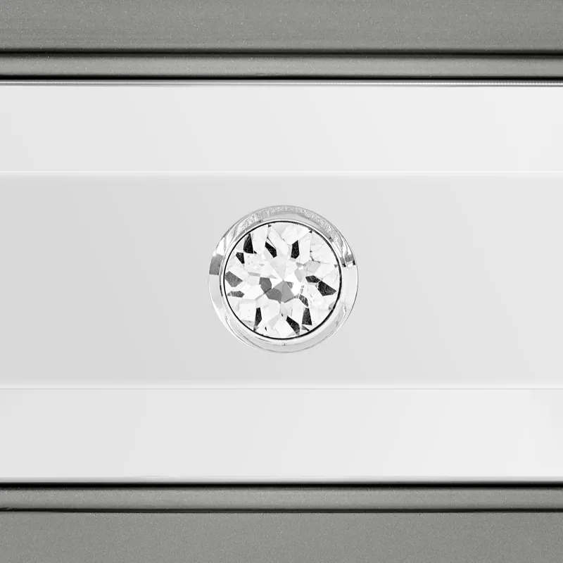 Avril Chairside Table with Power/USB in Silver