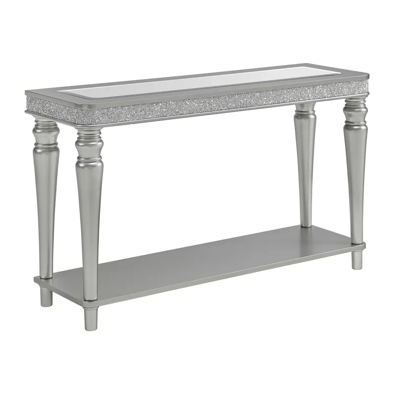Avril Sofa Table in Silver