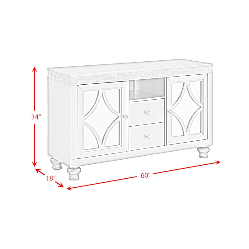 Avril 60\" TV Stand in Silver