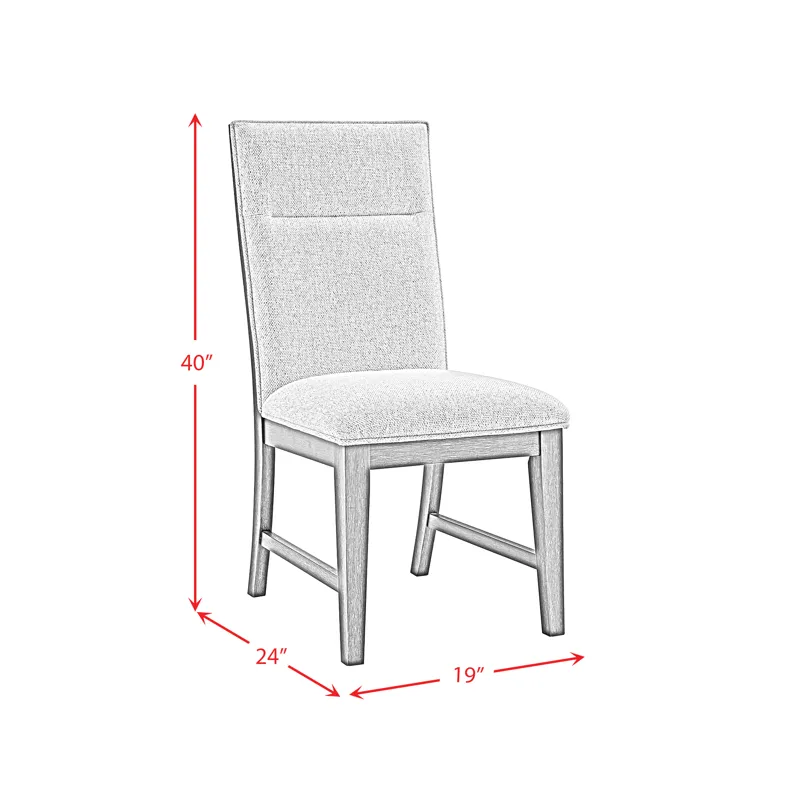 Axel Dining Chair with Light Grey Fabric in Espresso (2 Per Carton)