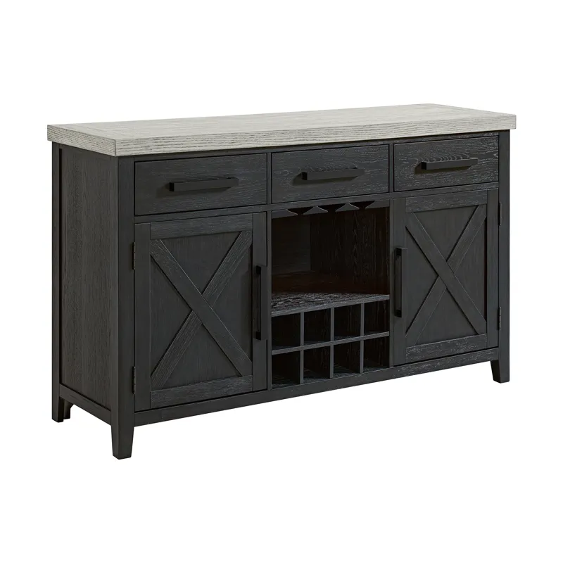 Axel Server in Light Grey and Espresso