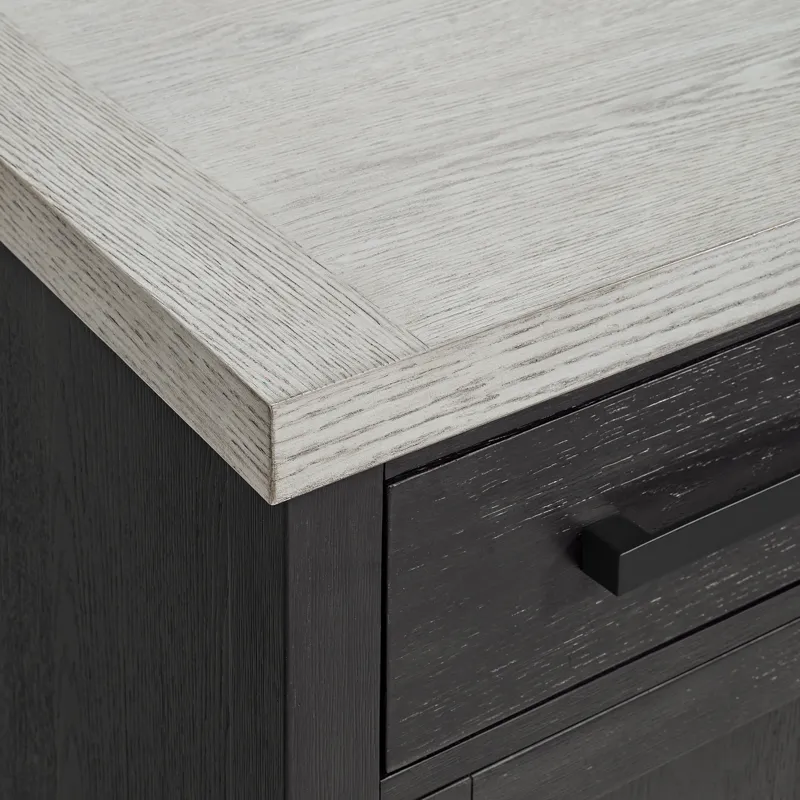 Axel Server in Light Grey and Espresso