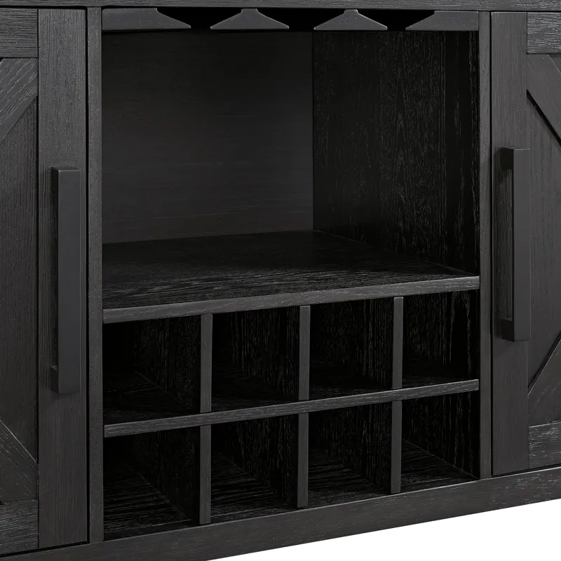 Axel Server in Light Grey and Espresso