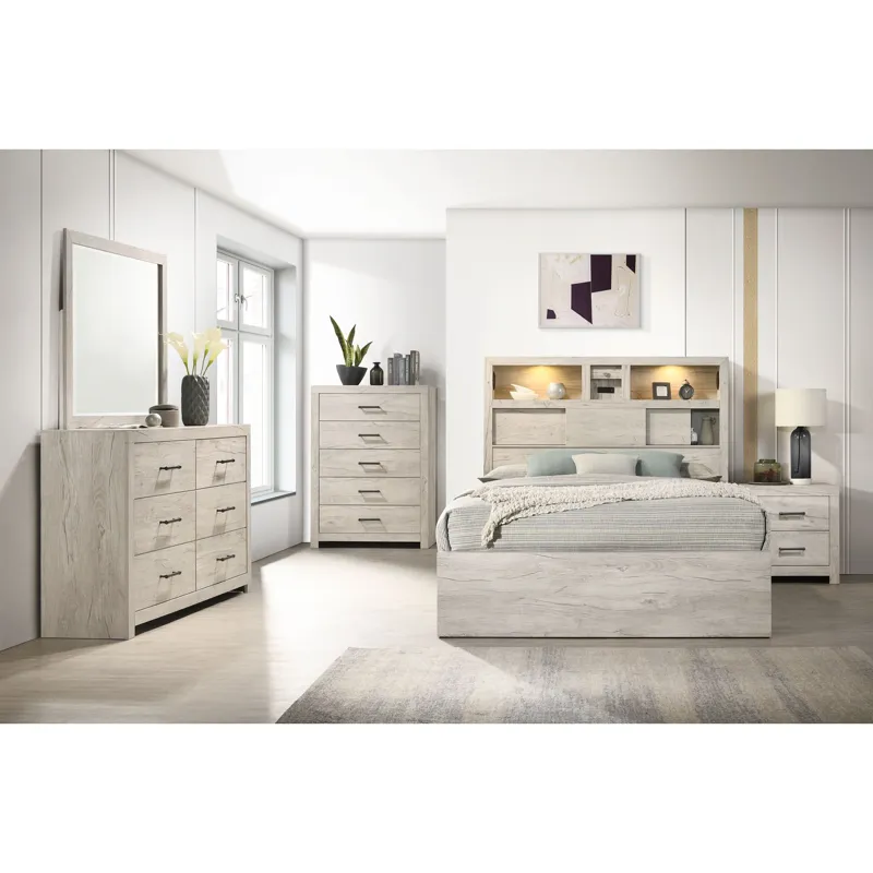 Bailey King Music Bed in White