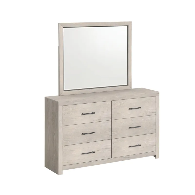 Bailey Dresser and Mirror Set in White