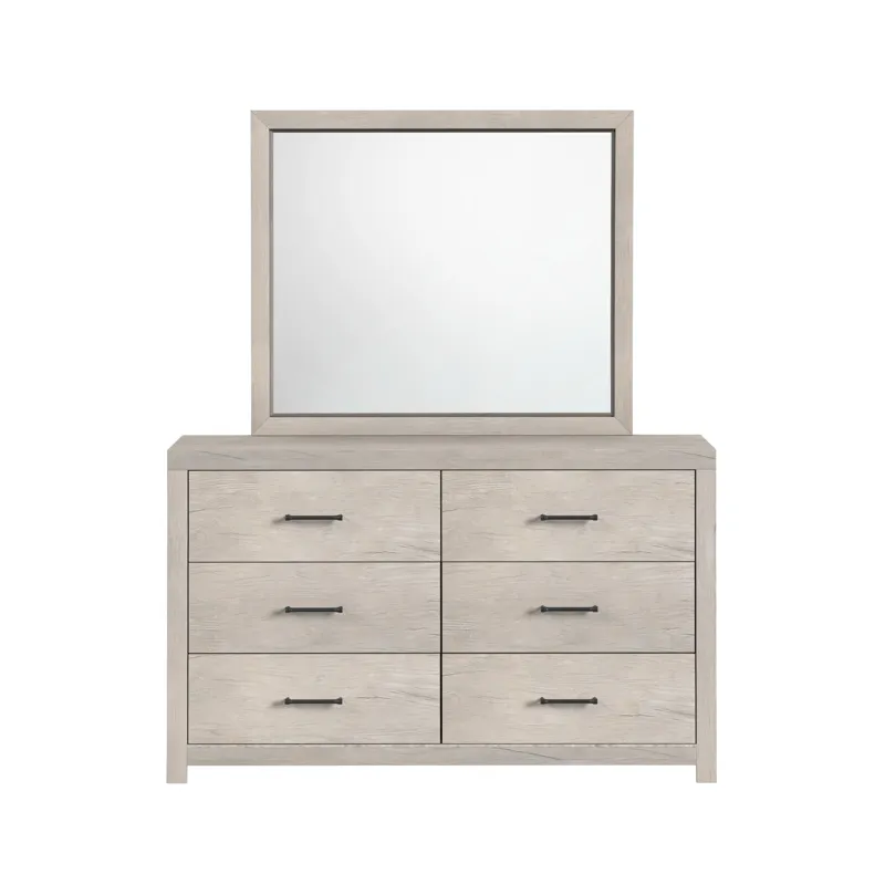 Bailey Dresser and Mirror Set in White