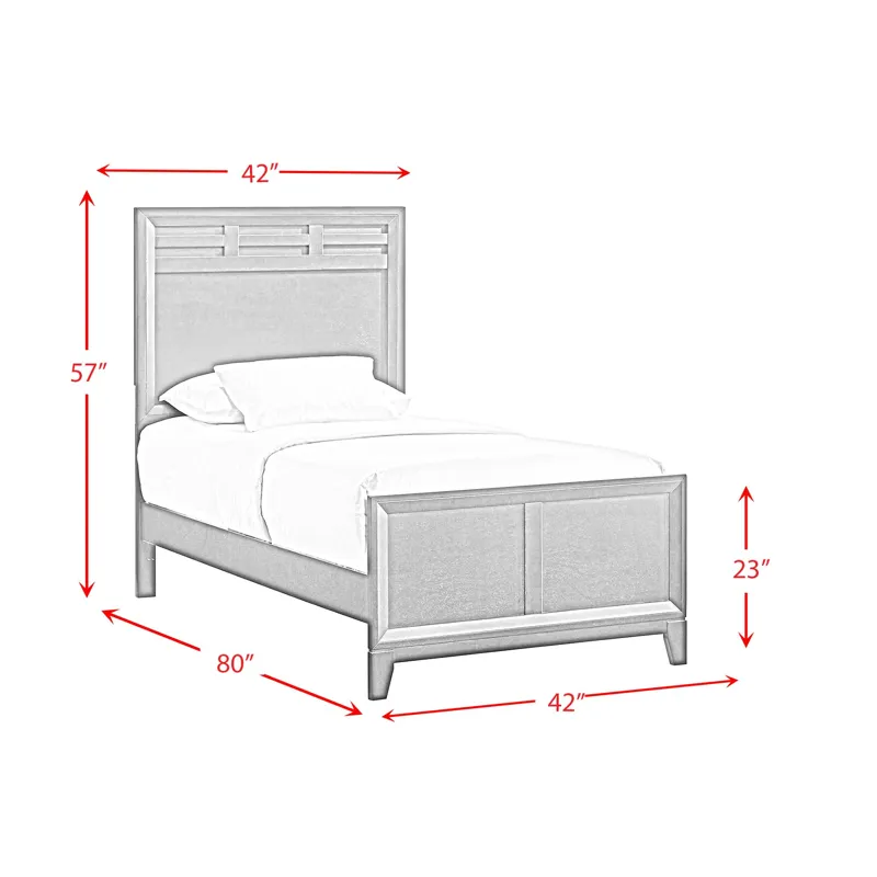 Beaumont Twin Panel Bed in Merlot