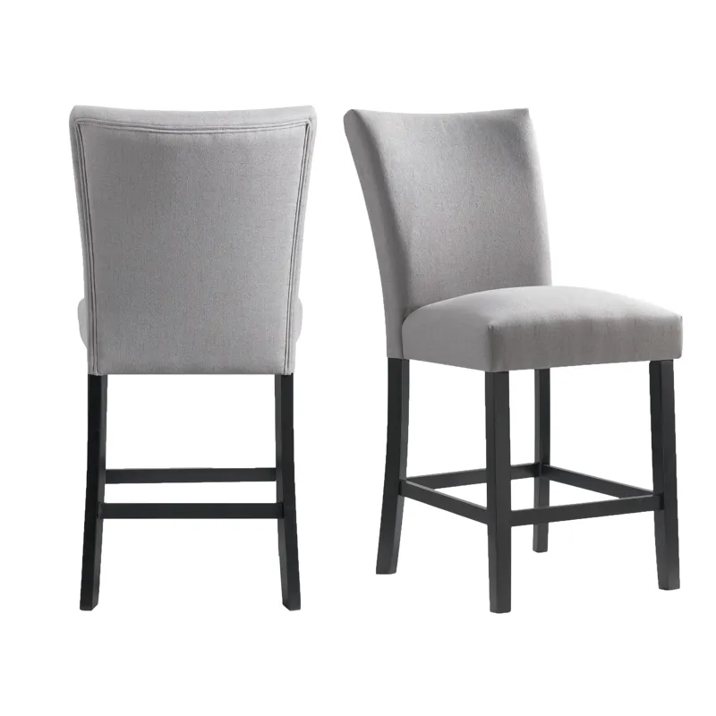 Beckley Counter Side Chair W/ Dark Grey Linen No Nailhead (2 Per Pack)