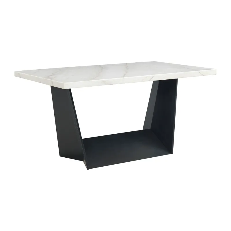 Beckley Counter Table in White Marble Top