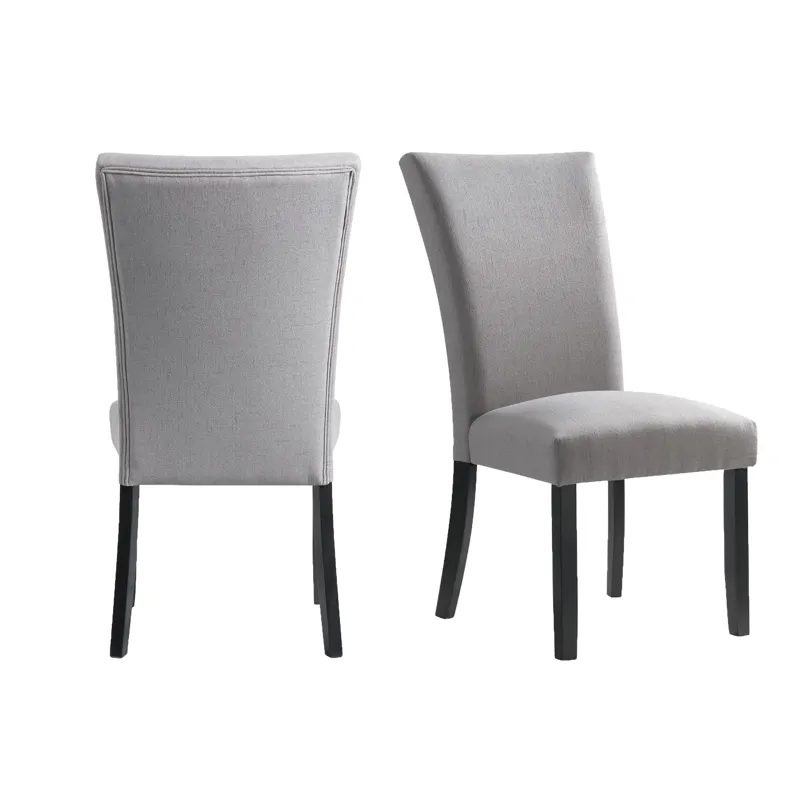 Beckley Side Chair W/Dark Grey Linen No Nailhead (2 Per Pack)