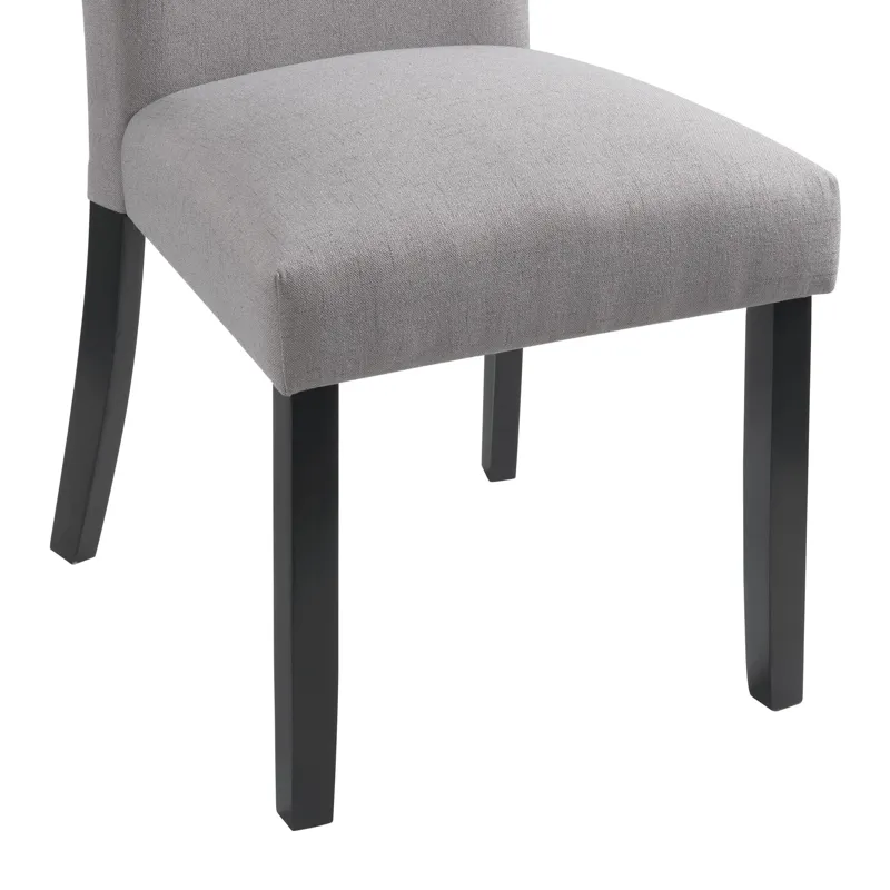 Beckley Side Chair W/Dark Grey Linen No Nailhead (2 Per Pack)