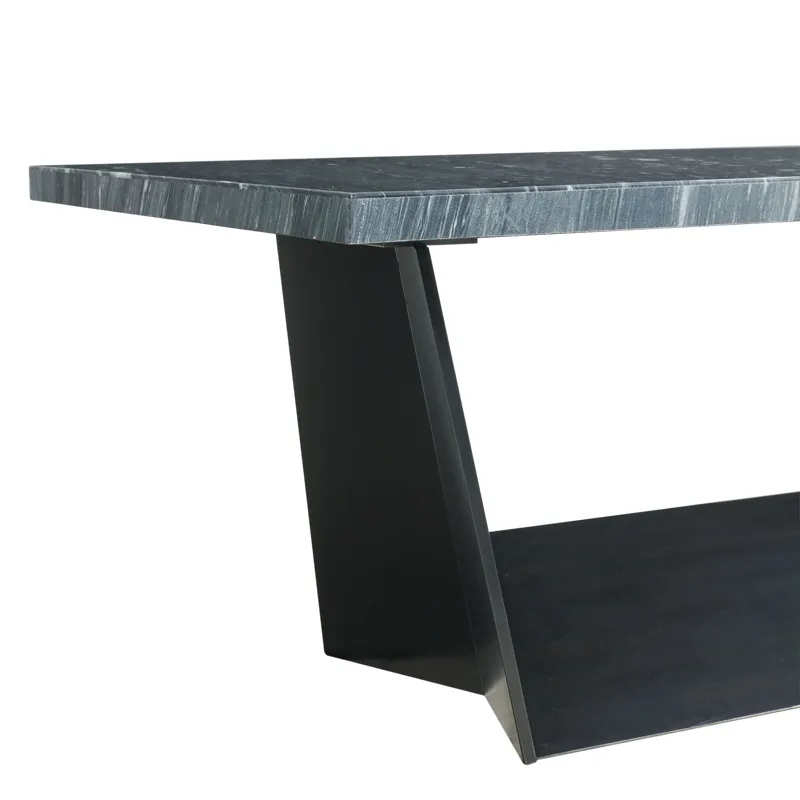 Beckley Dining Table in Dark Marble Top