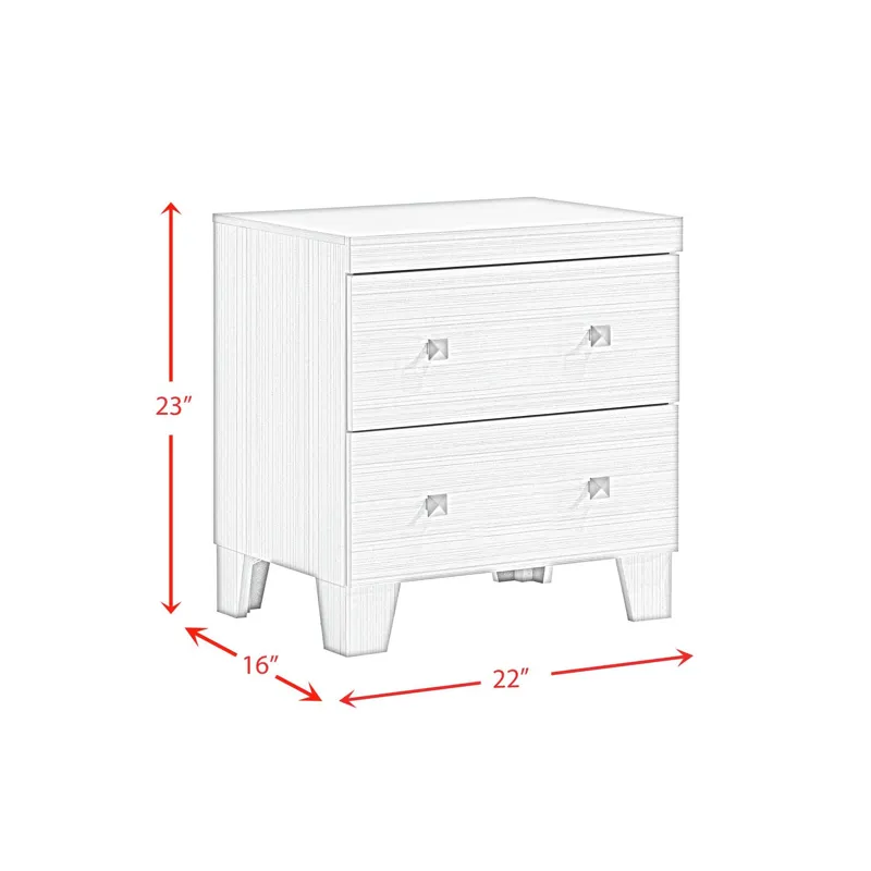 Belinda Night Stand in White