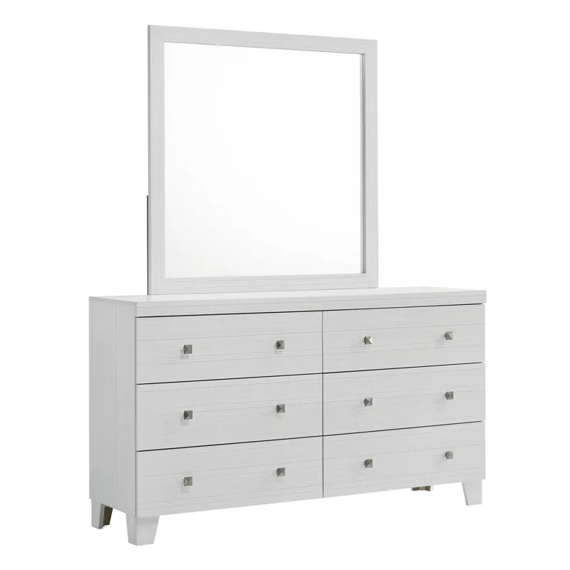Belinda Dresser and Mirror in White