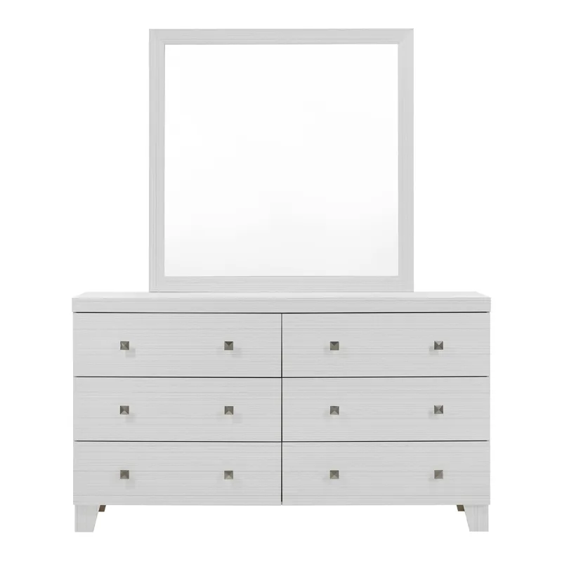 Belinda Dresser and Mirror in White