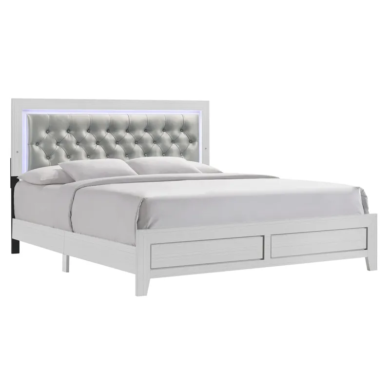 Belinda King Bed in White