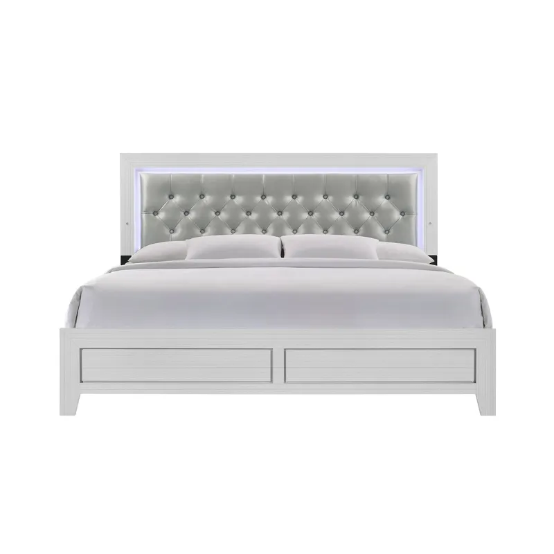 Belinda King Bed in White