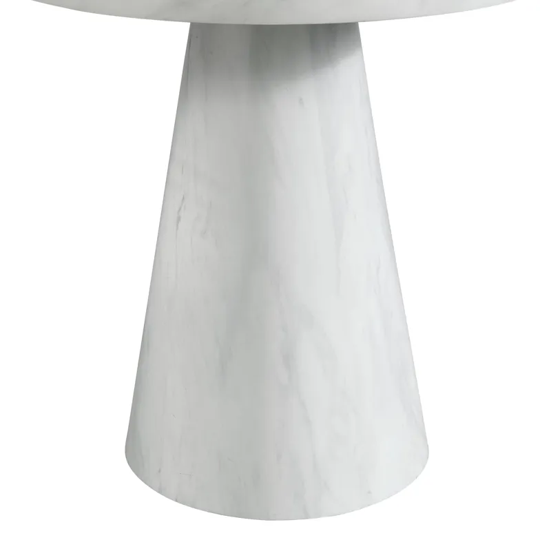 Bellini Round Occasional End Table Complete in White