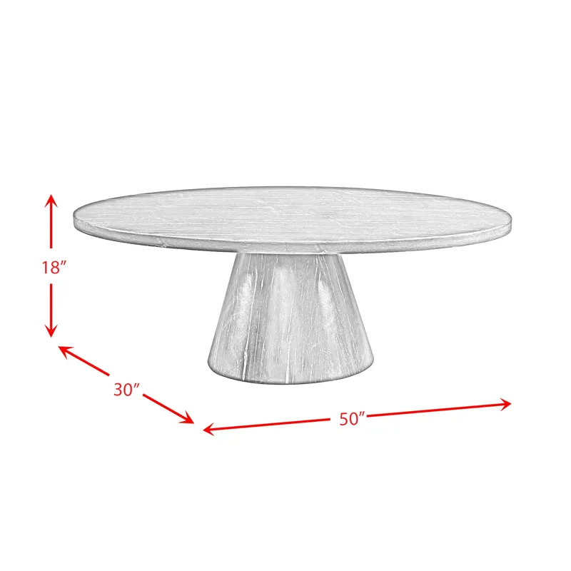 Bellini Oval Coffee Table Complete in White