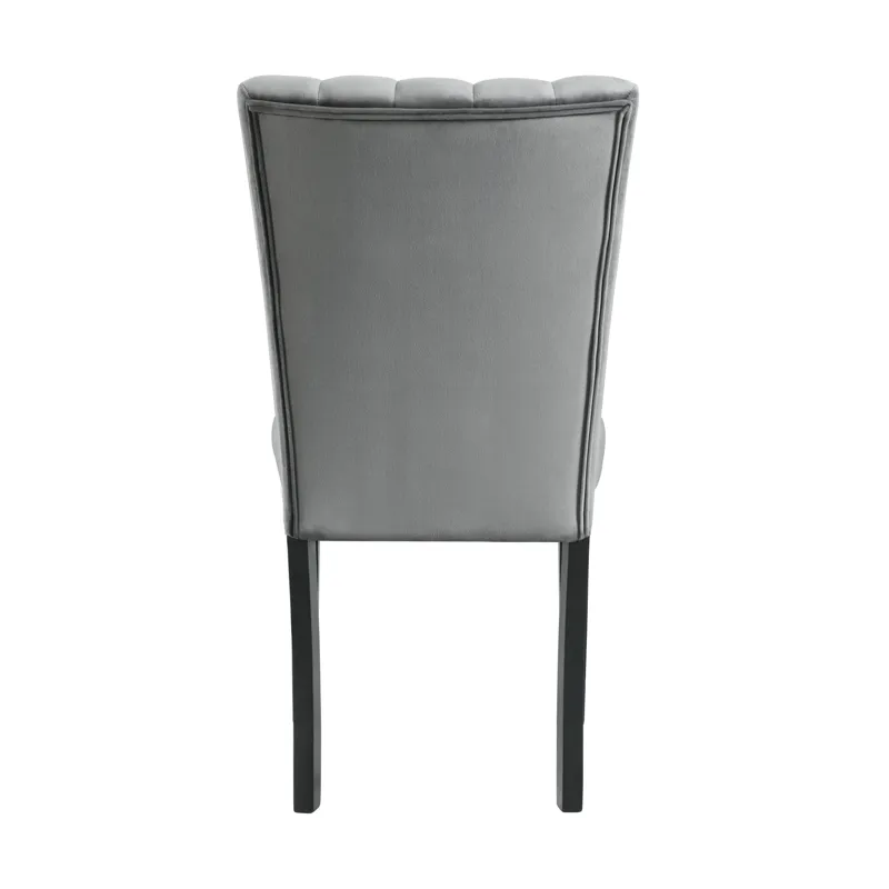 Bellini Side Chair in Grey Velvet (2 Per Pack)