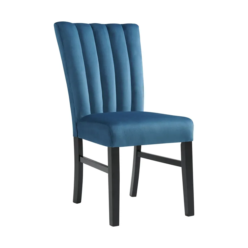 Bellini Side Chair in Navy Blue Velvet (2 Per Pack)