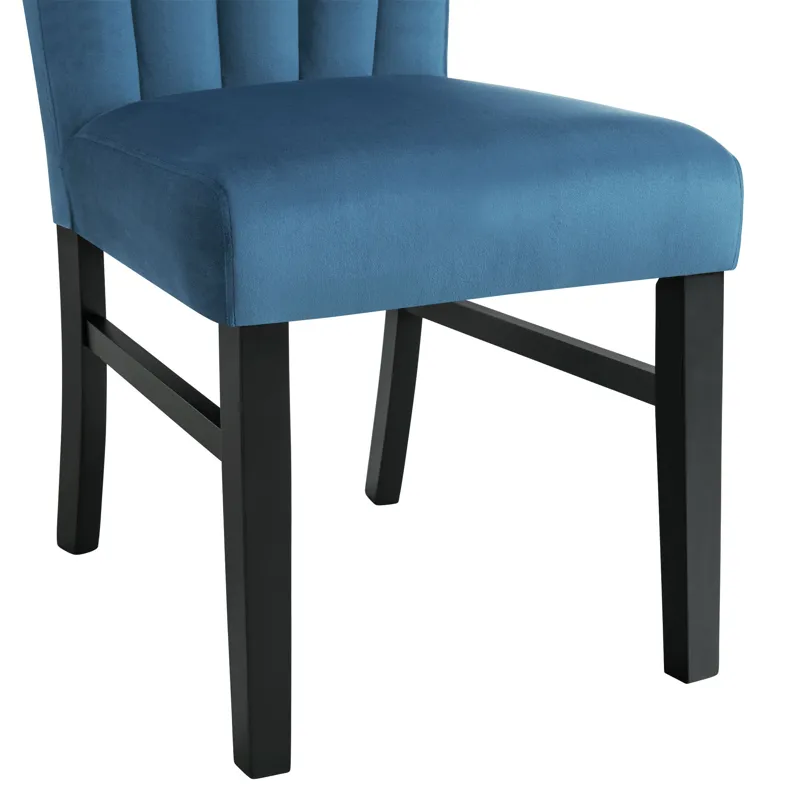 Bellini Side Chair in Navy Blue Velvet (2 Per Pack)