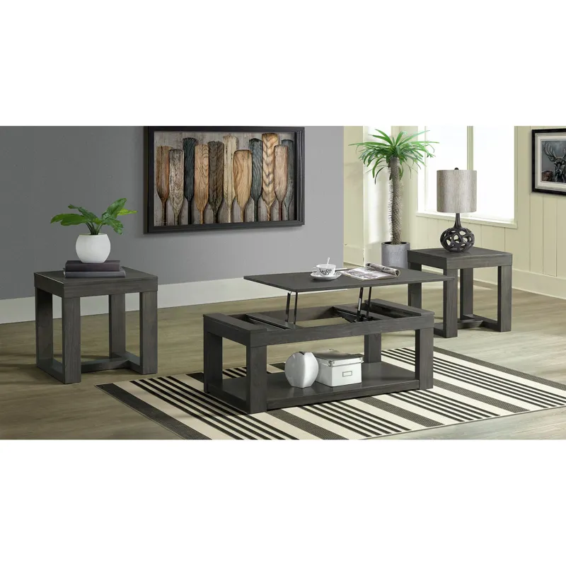 Benton Occasional Three Table Set W/Lift Top Coffee Dark finish