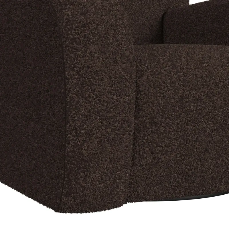 Benz Swivel Chair in Feather Chocolate