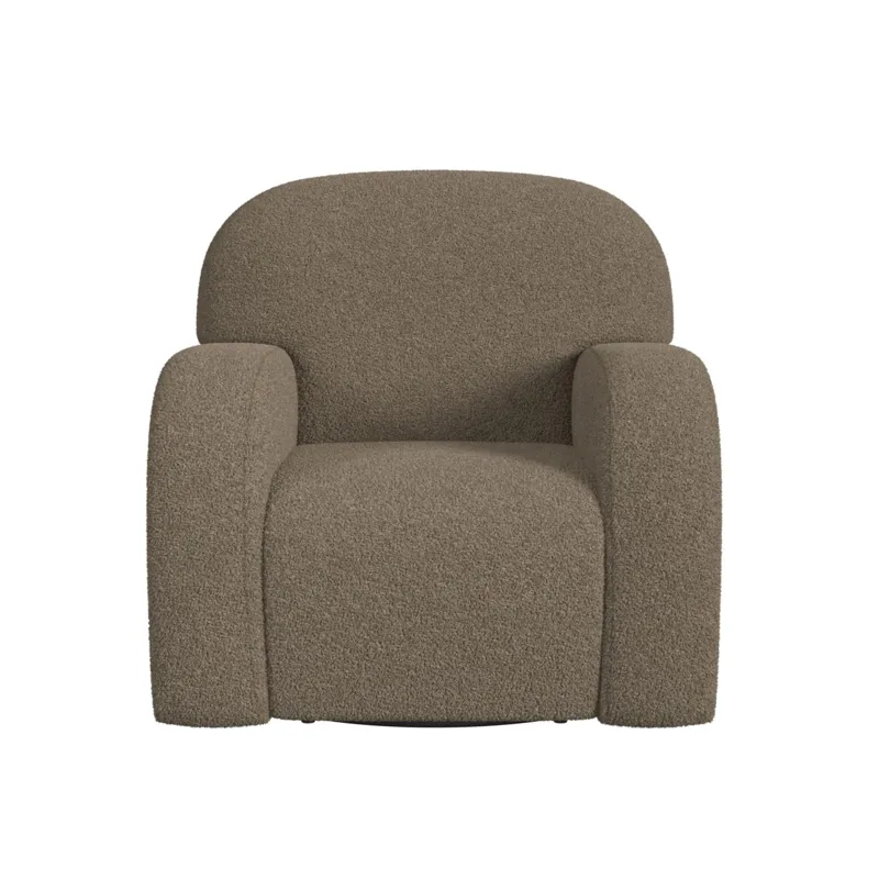 Benz Swivel Chair in Feather Tan