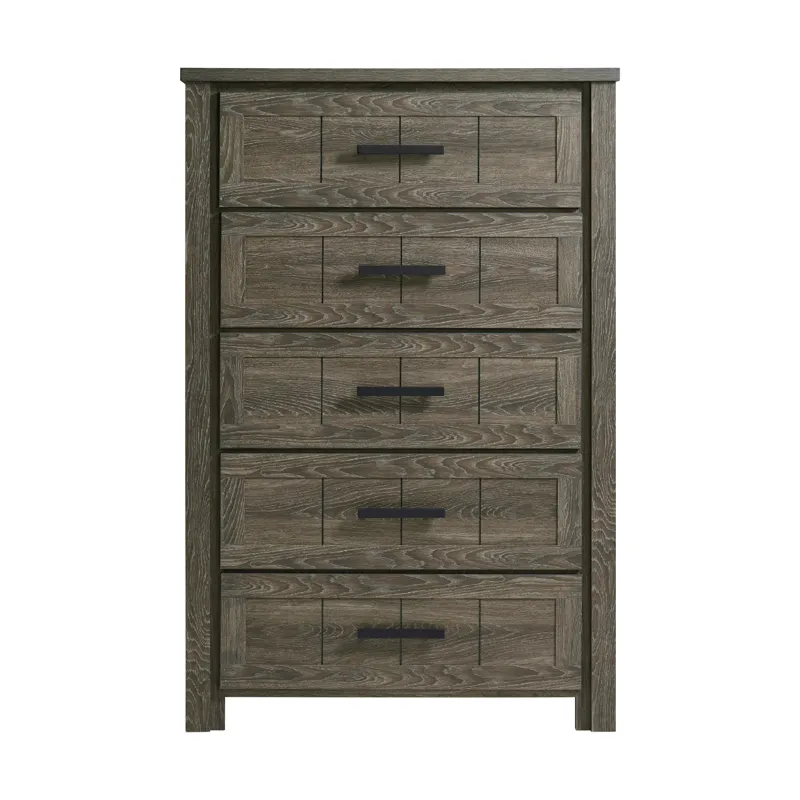 Beverley 5-Drawer Chest in Mocha Grey
