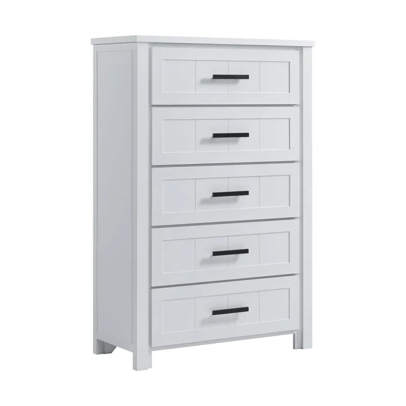 Beverley 5-Drawer Chest in White