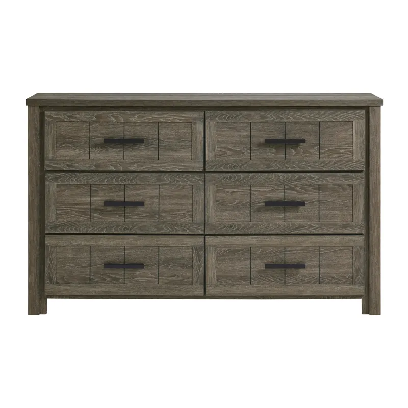 Beverley 6-Drawer Dresser in Mocha Grey