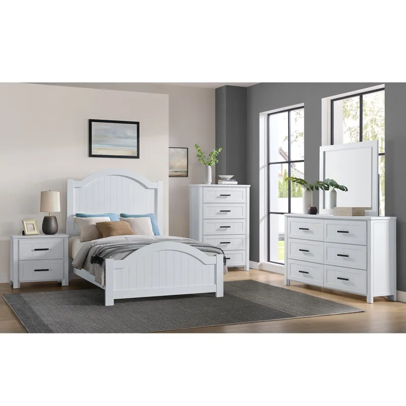Beverley Twin Arch Bed in White