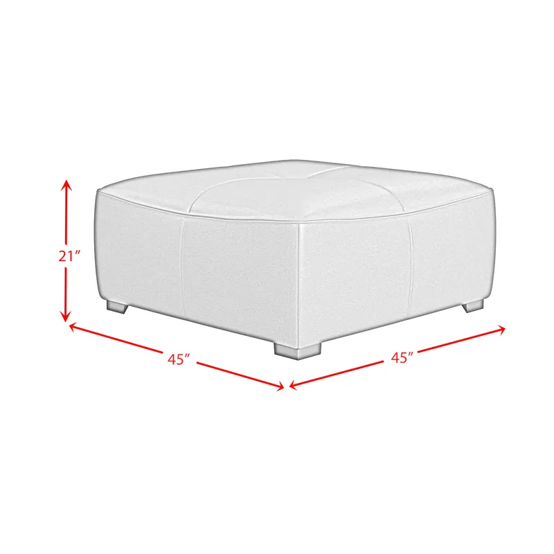 Blake Modular Ottoman in Pebble Black