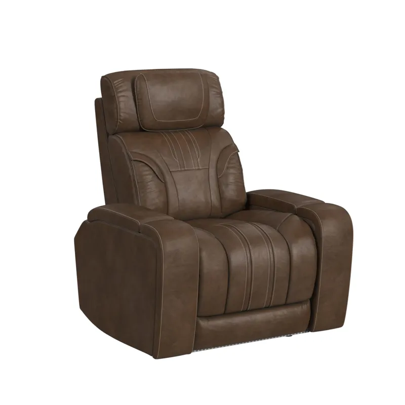 Bonanza P3 Recliner with LED and FD cup holder in Leather Gel Umber