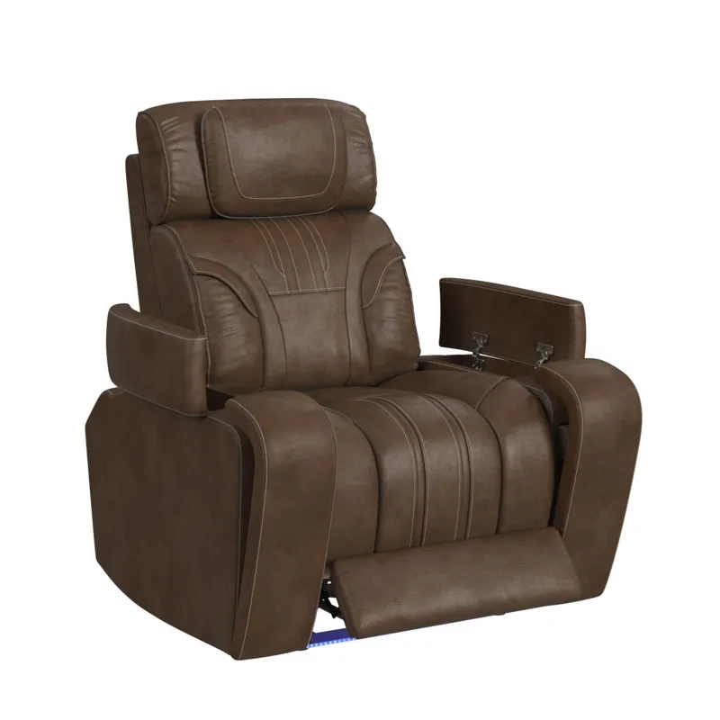 Bonanza P3 Recliner with LED and FD cup holder in Leather Gel Umber