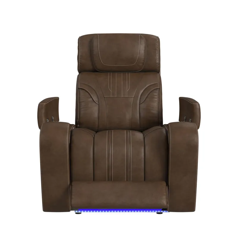 Bonanza P3 Recliner with LED and FD cup holder in Leather Gel Umber