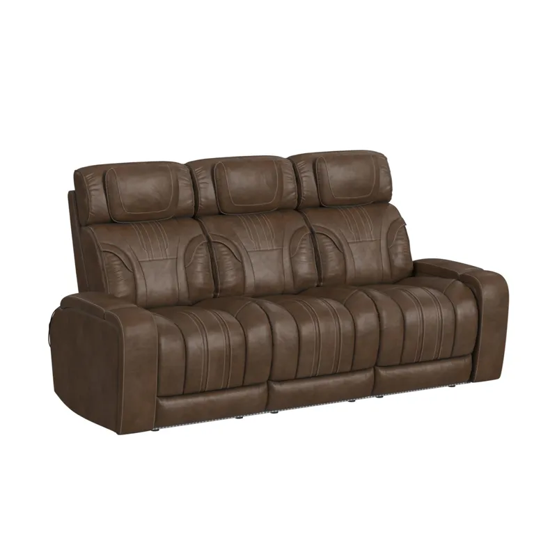 Bonanza P3 Sofa with I Table, reading light, heat, massage, LED, speaker and FD cup holder in Leathe