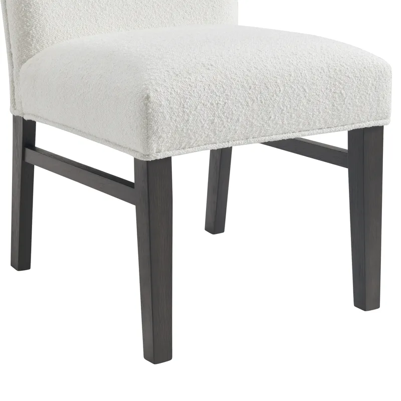 Breckenridge 36\"H Upholstered Dining Side Chair with White Cotton in Black (2 Per Carton)