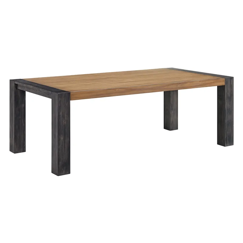 Breckenridge Dining Table with Oak Top in Black