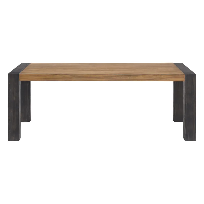 Breckenridge Dining Table with Oak Top in Black