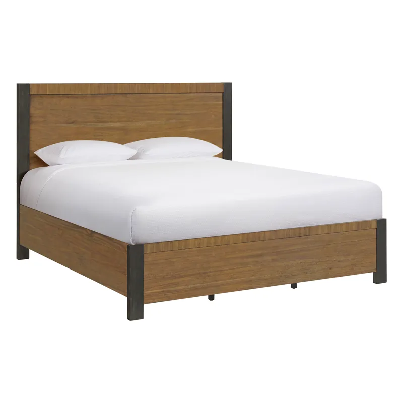 Breckenridge King 56" Bed in Oak & Black