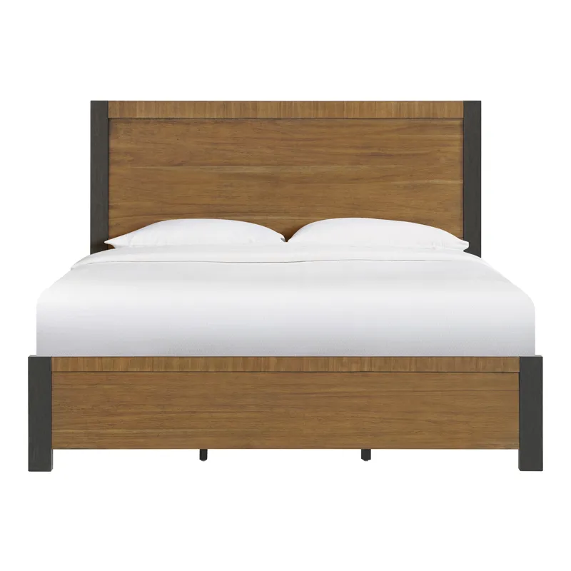 Breckenridge King 56" Bed in Oak & Black