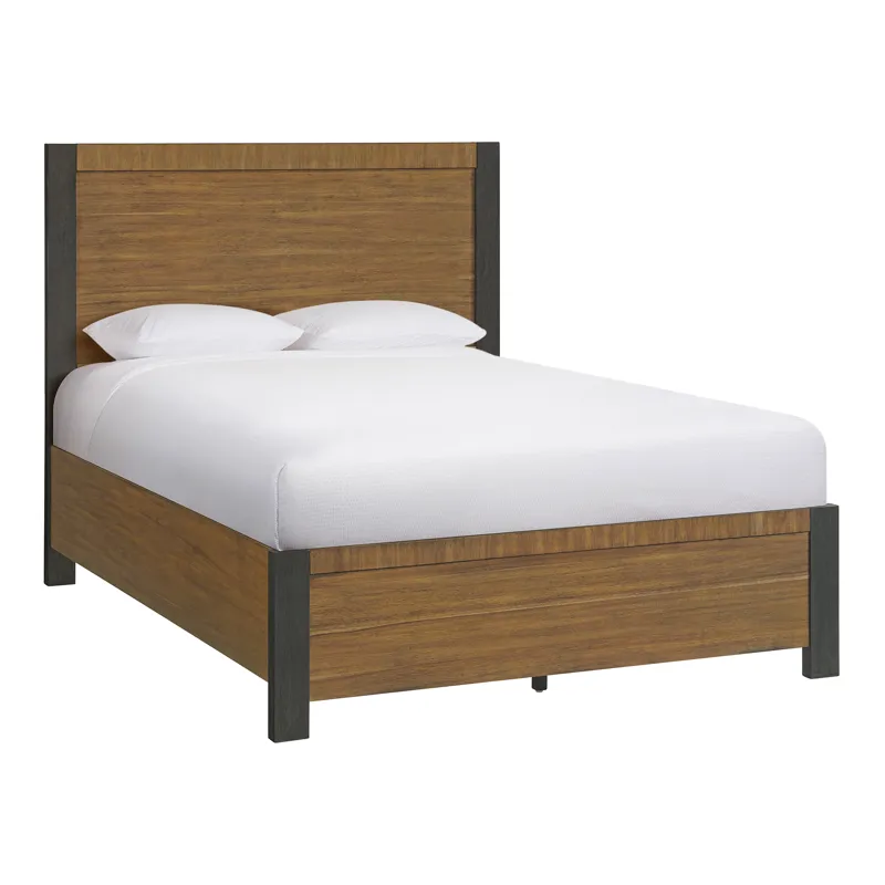 Breckenridge Queen 56" Bed in Oak & Black
