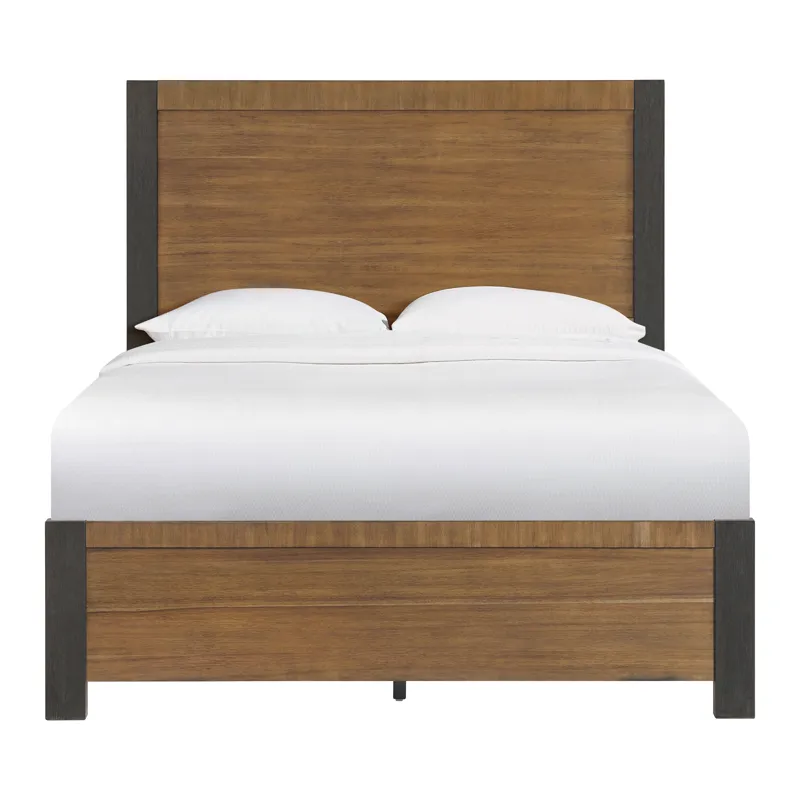 Breckenridge Queen 56" Bed in Oak & Black