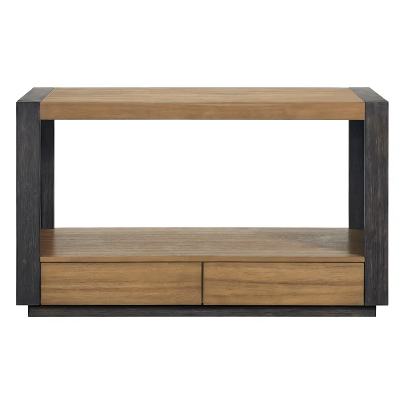 Breckenridge Sofa Table in Light Oak & Black