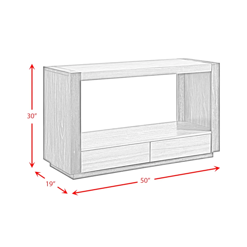 Breckenridge Sofa Table in Light Oak & Black